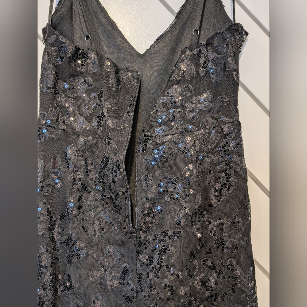 Winsor Black Sequin Mini Cocktail Dress - Picture 6 of 14